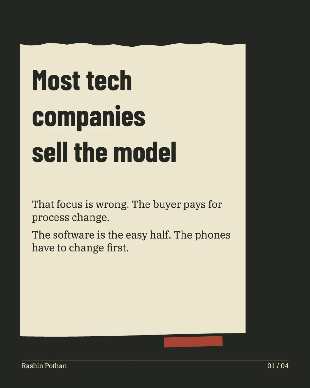 The first slide of a LinkedIn carousel that BuildPersona generated in the founder's voice.